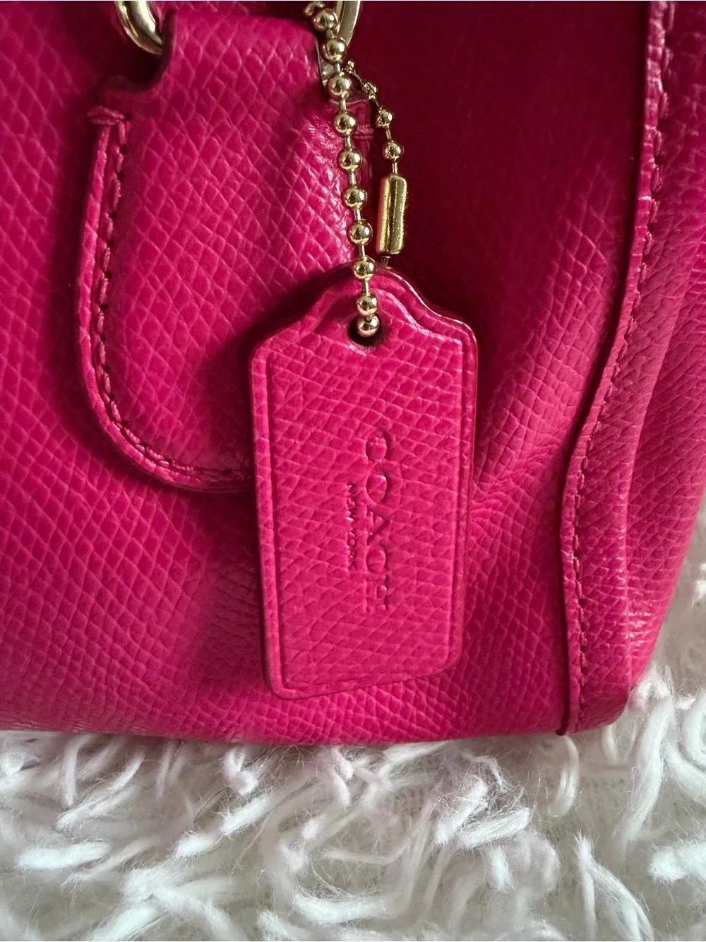 Coach Mini Baby Bennett Crossbody Handbag in Pink Ruby